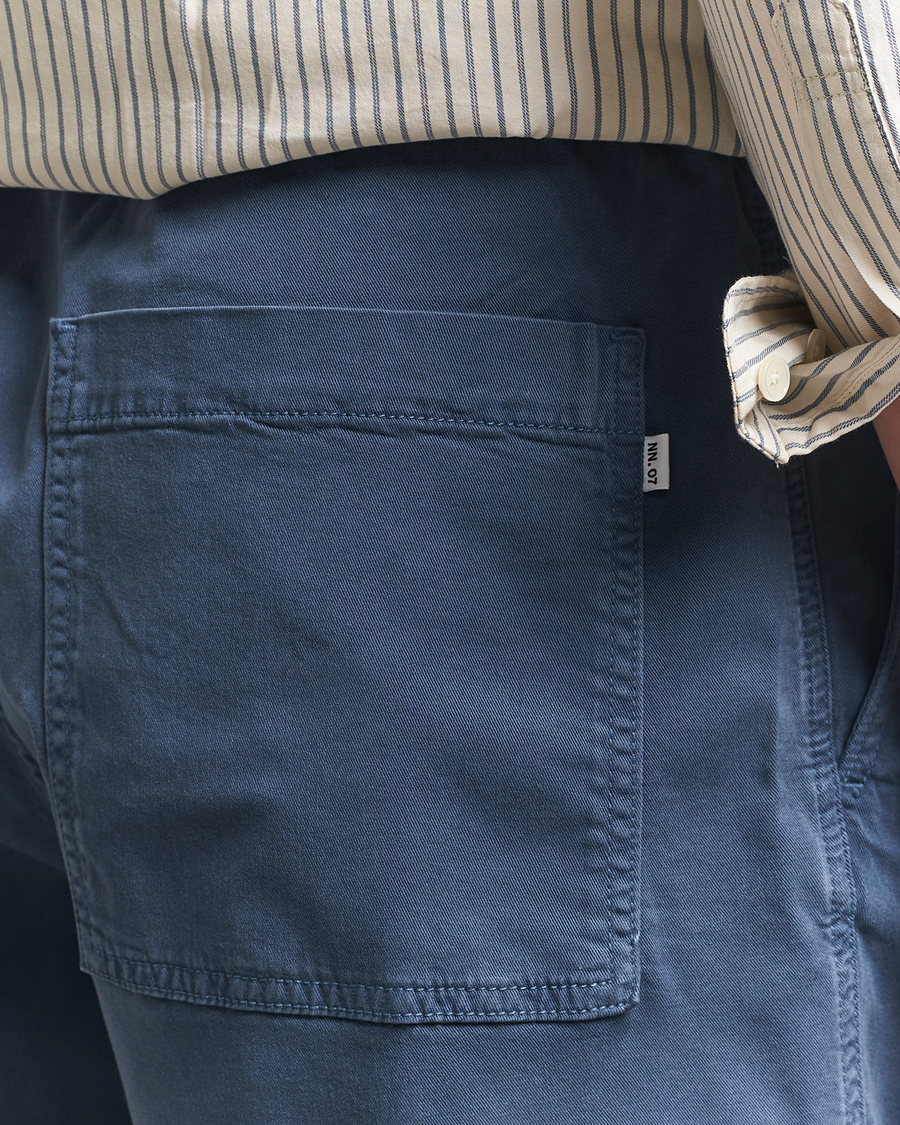 Men | Shorts | NN07 | Gregor Drawstring Shorts Bering Blue