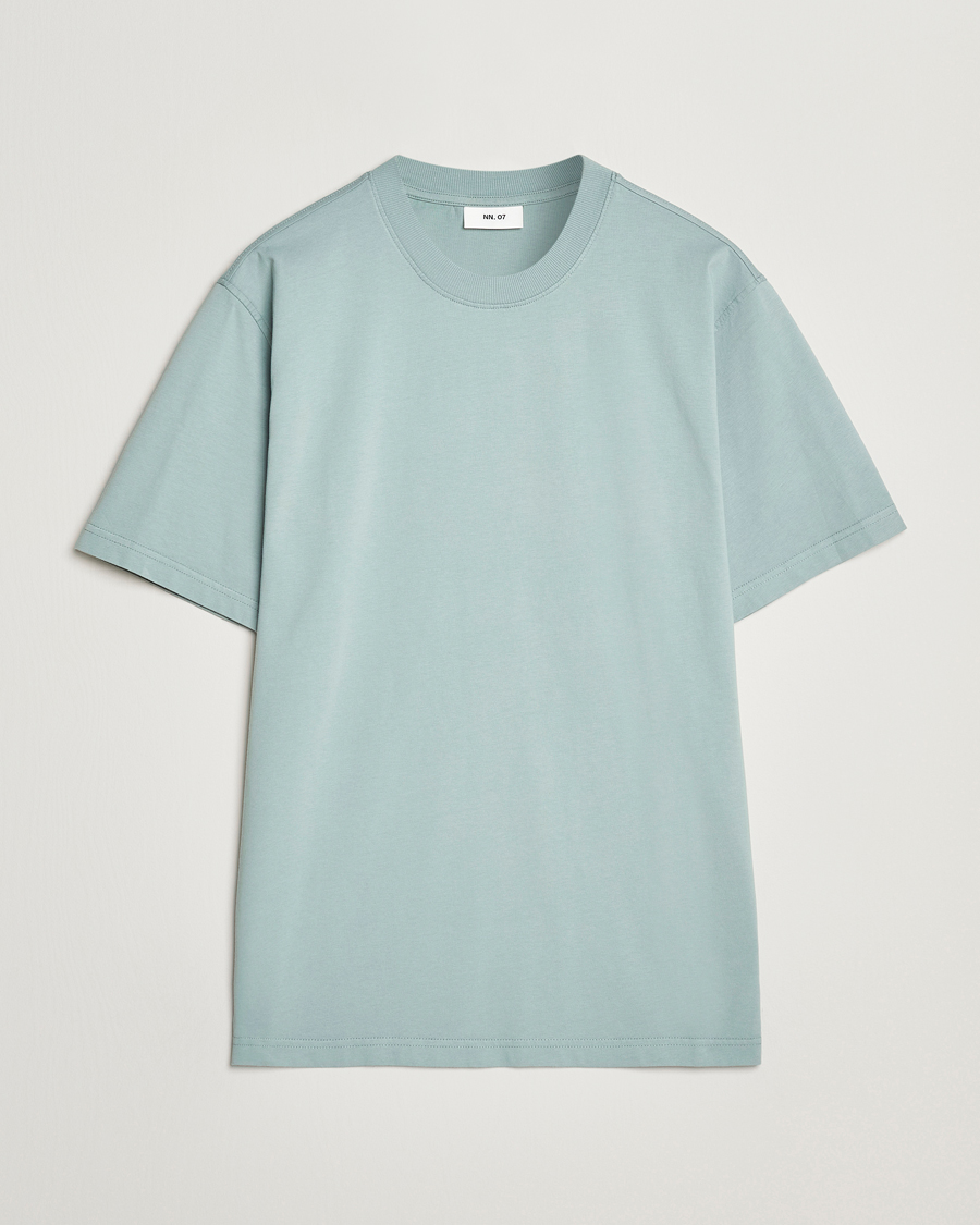 Men | T-Shirts | NN07 | Adam Pima Crew Neck T-Shirt Steely Blue