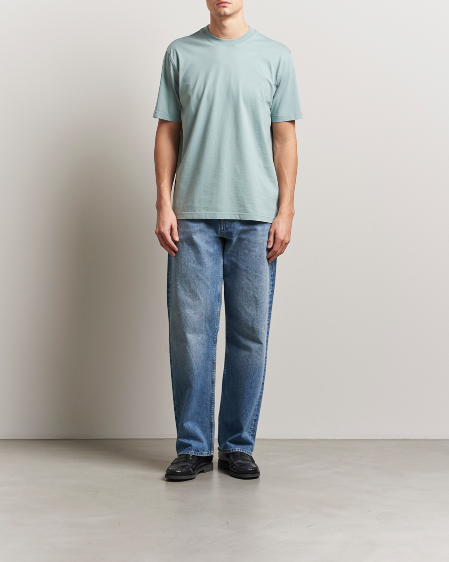 Men | T-Shirts | NN07 | Adam Pima Crew Neck T-Shirt Steely Blue