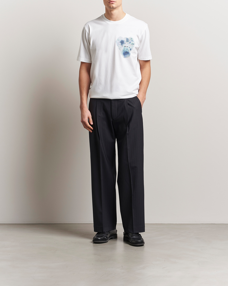 Men | T-Shirts | NN07 | Adam Printed Crew Neck T-Shirt White