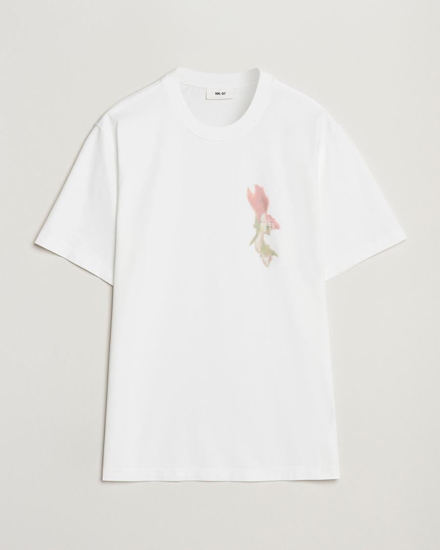 Men | T-Shirts | NN07 | Adam Printed Crew Neck T-Shirt White