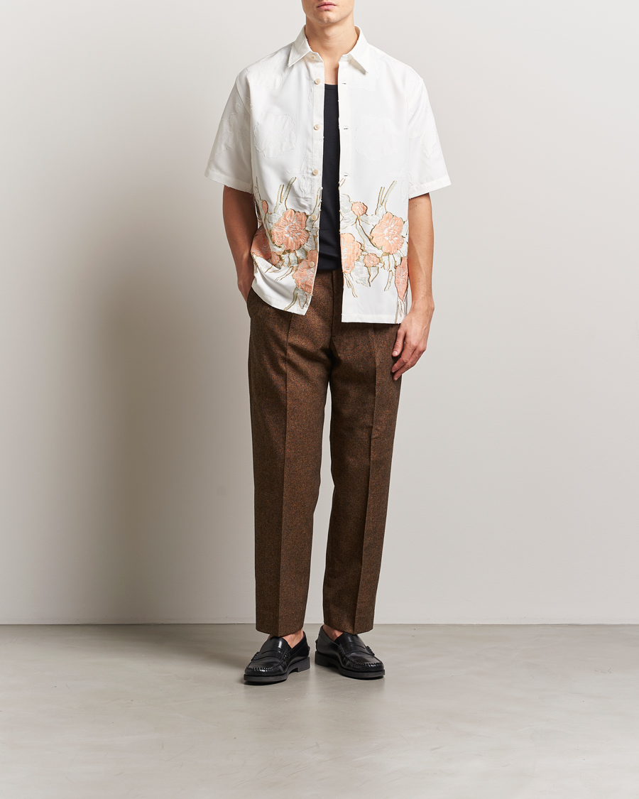 Men | Shirts | NN07 | Freddy Flower Short Sleeve Shirt White Multi