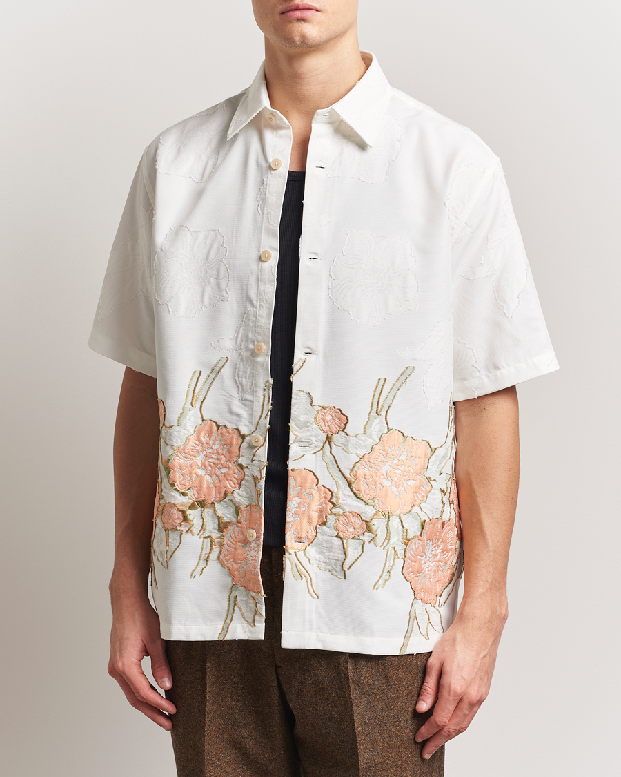 Men | Shirts | NN07 | Freddy Flower Short Sleeve Shirt White Multi