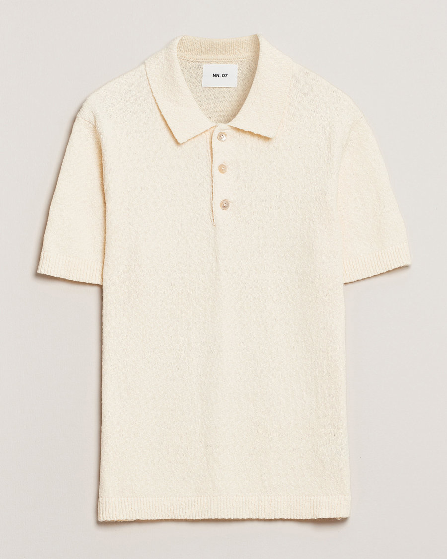 Men | Polo Shirts | NN07 | Randy Knitted Polo Ecru