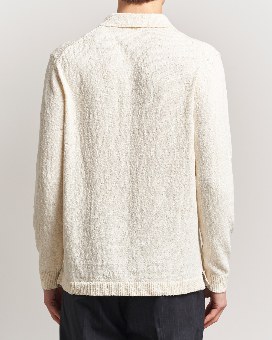 Men | Sweaters & Knitwear | NN07 | Randy Knitted Long Sleeve Polo Ecru