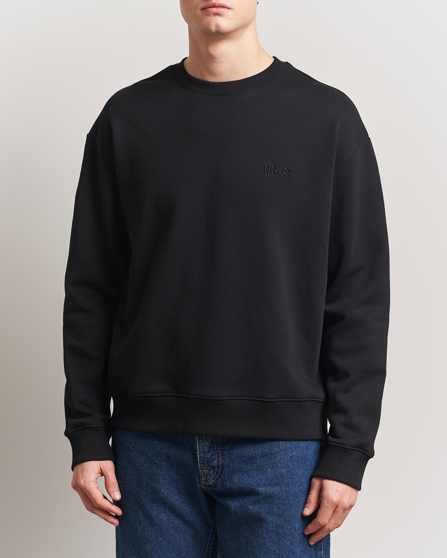 Men | Sweaters & Knitwear | NN07 | David Crew Neck Sweatshirt Black