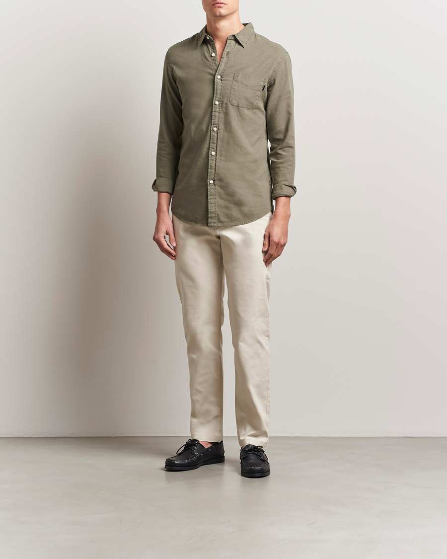 Men | Trousers | Dockers | Crafted Khaki Slim Cotton/Linen Chino Summer Earth