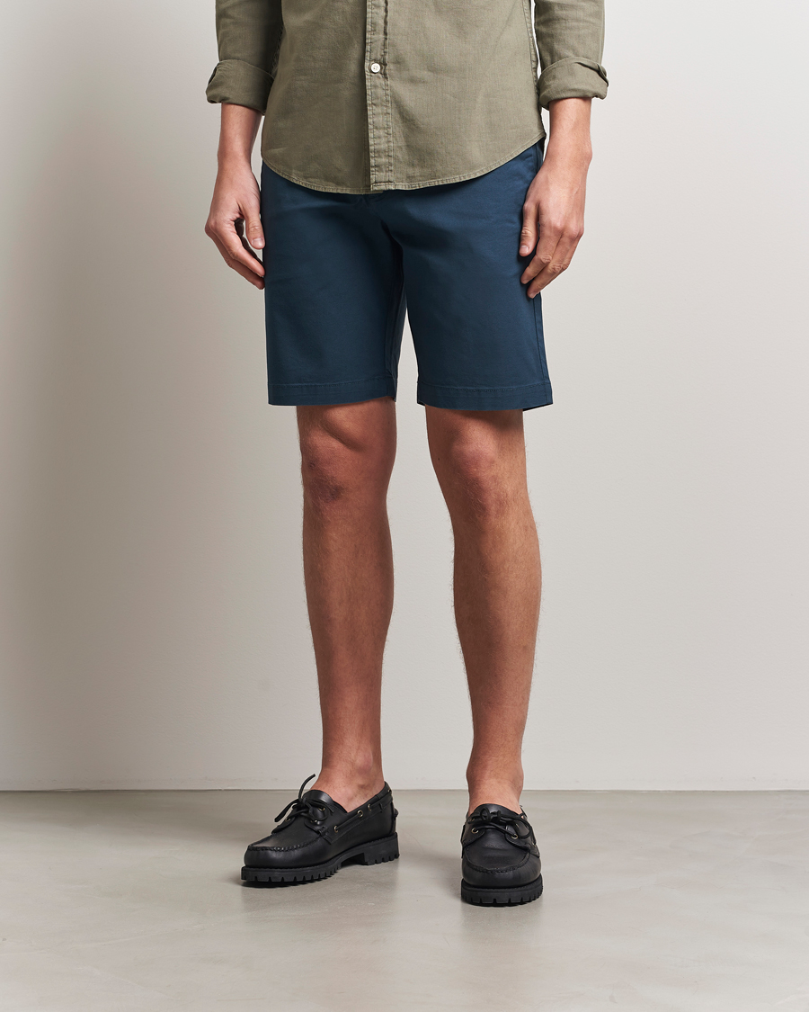 Men | Shorts | Dockers | Slim Cotton/Linen Shorts Navy Blazer
