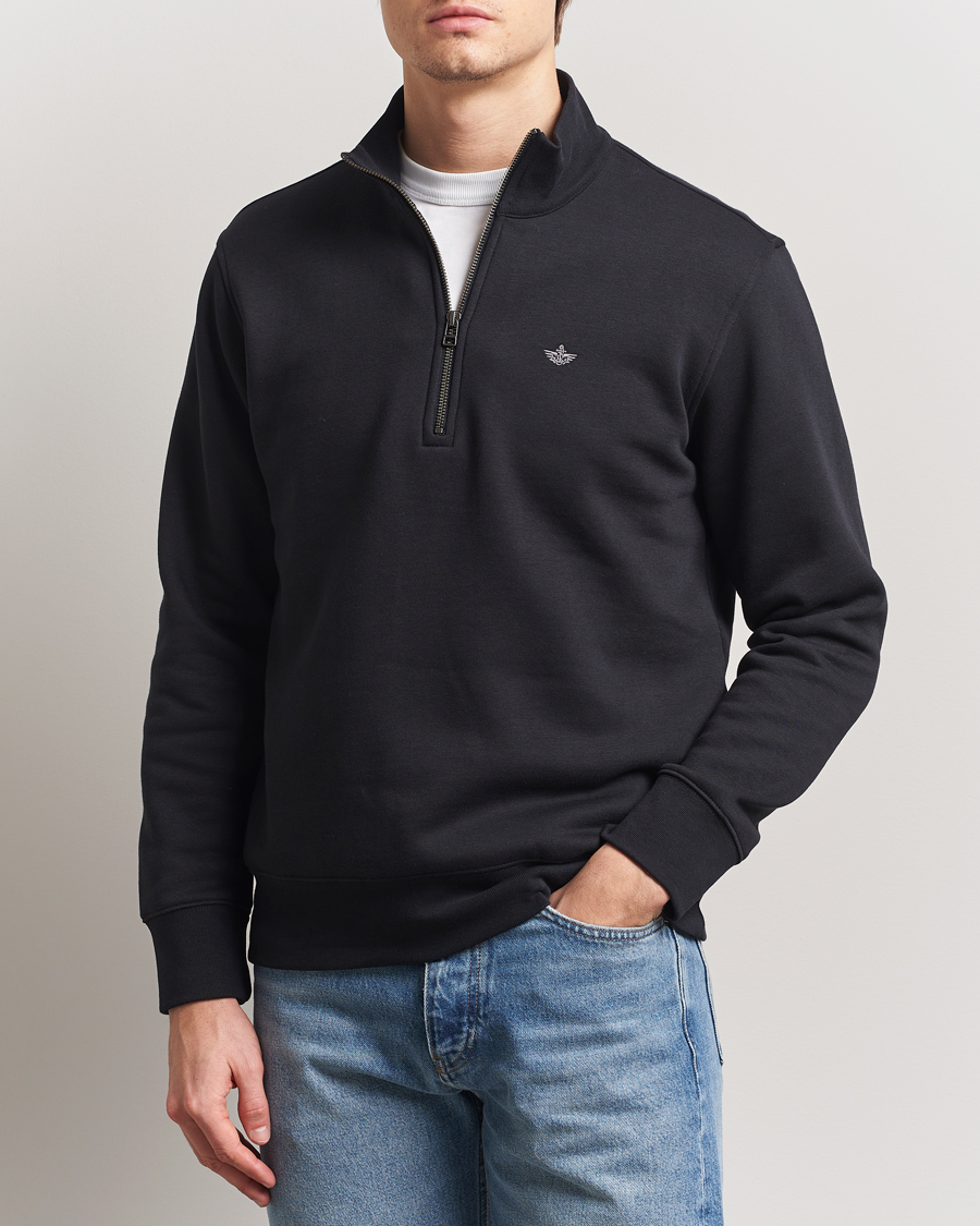 Men | Sweaters & Knitwear | Dockers | Quarter Zip Fleece Black
