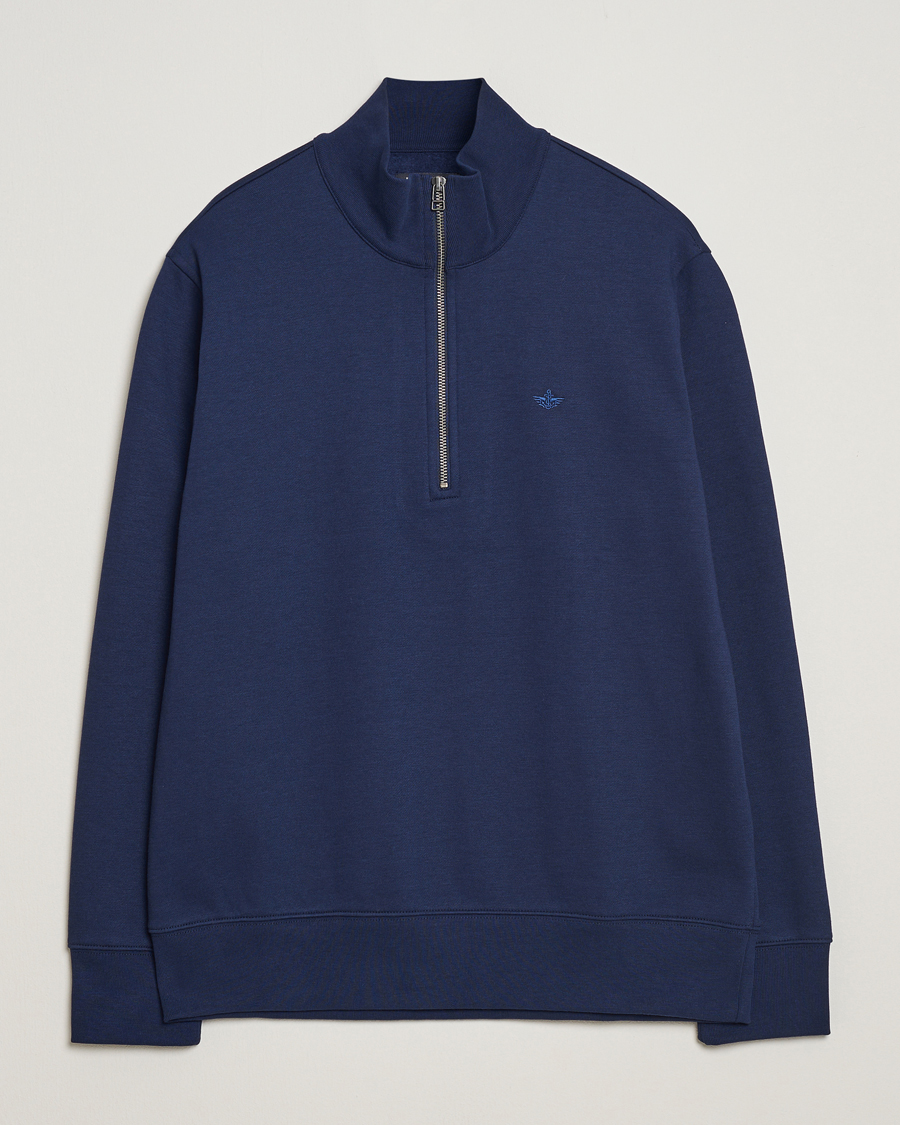 Men | Sweaters & Knitwear | Dockers | Quarter Zip Fleece Navy Blazer