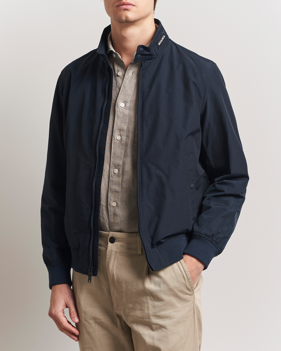 Men | Coats & Jackets | Woolrich | Cruiser Bomber Jacket Melton Blue