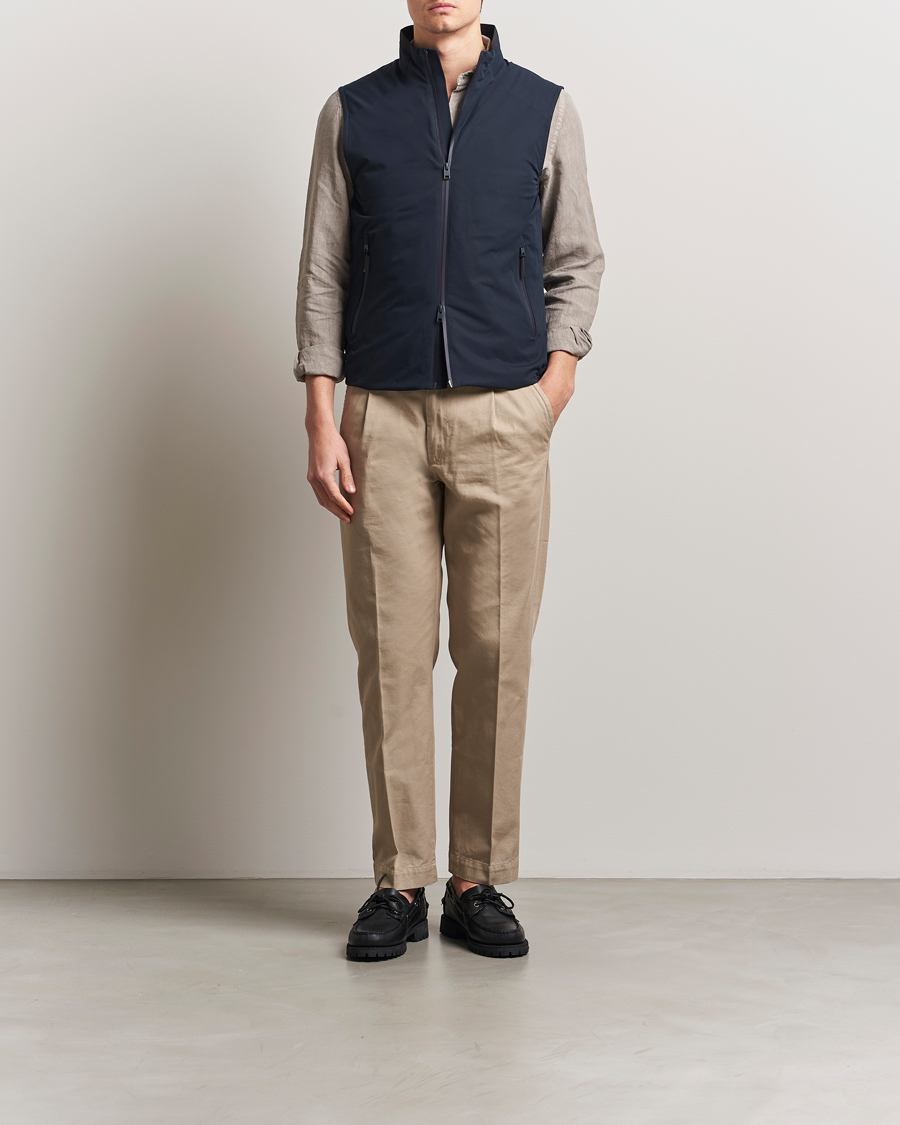 Men | Gilets | Woolrich | Sailing Two Layer Vest Melton Blue