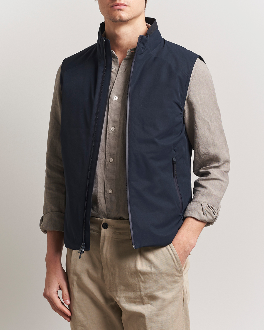 Men | Gilets | Woolrich | Sailing Two Layer Vest Melton Blue