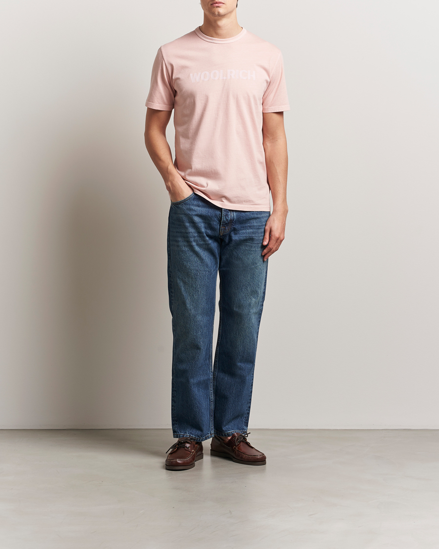 Men | T-Shirts | Woolrich | Light Garment Dyed T-Shirt Rose Smoke