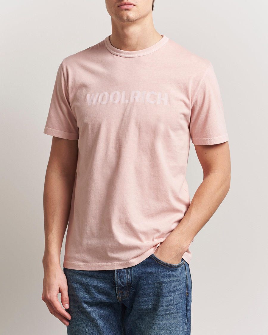 Men | T-Shirts | Woolrich | Light Garment Dyed T-Shirt Rose Smoke