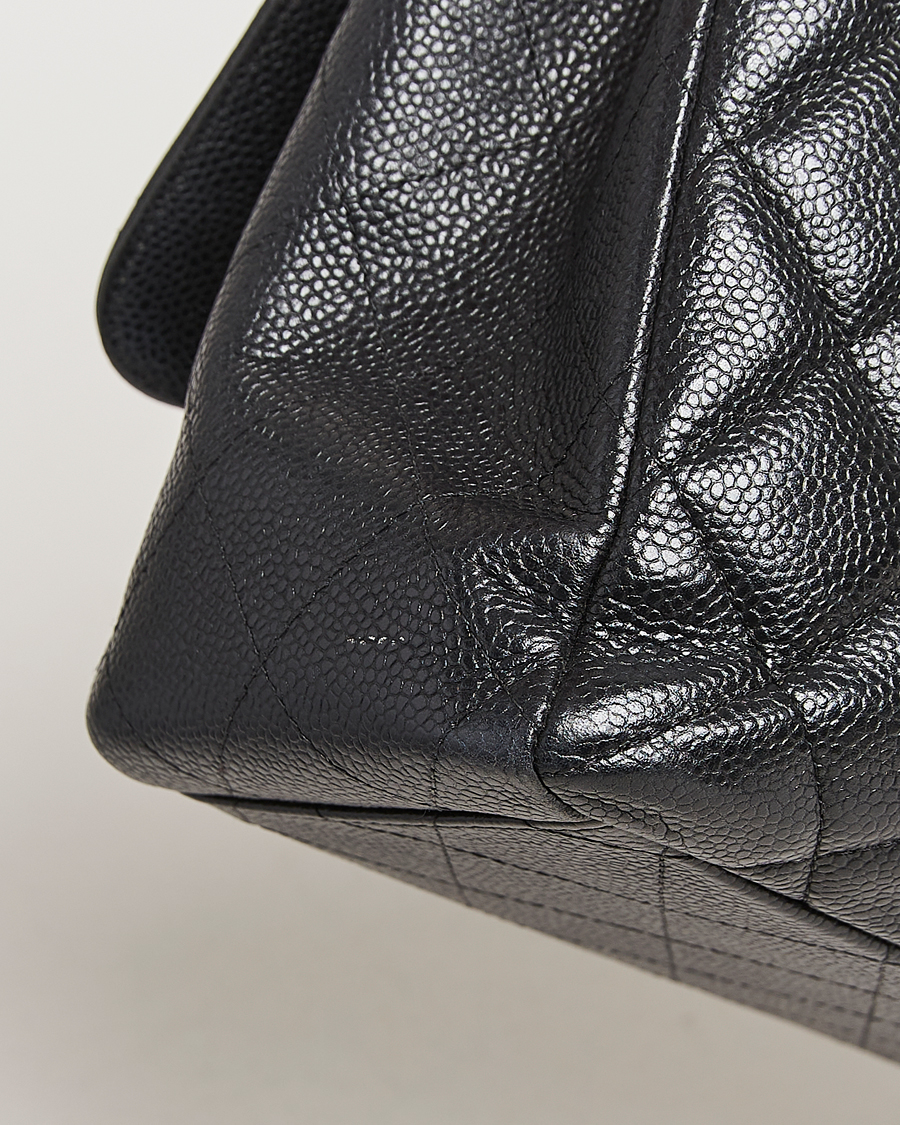 Men | Gifts for Her | Chanel Pre-Owned | Classic Single Flap Maxi Black Caviar