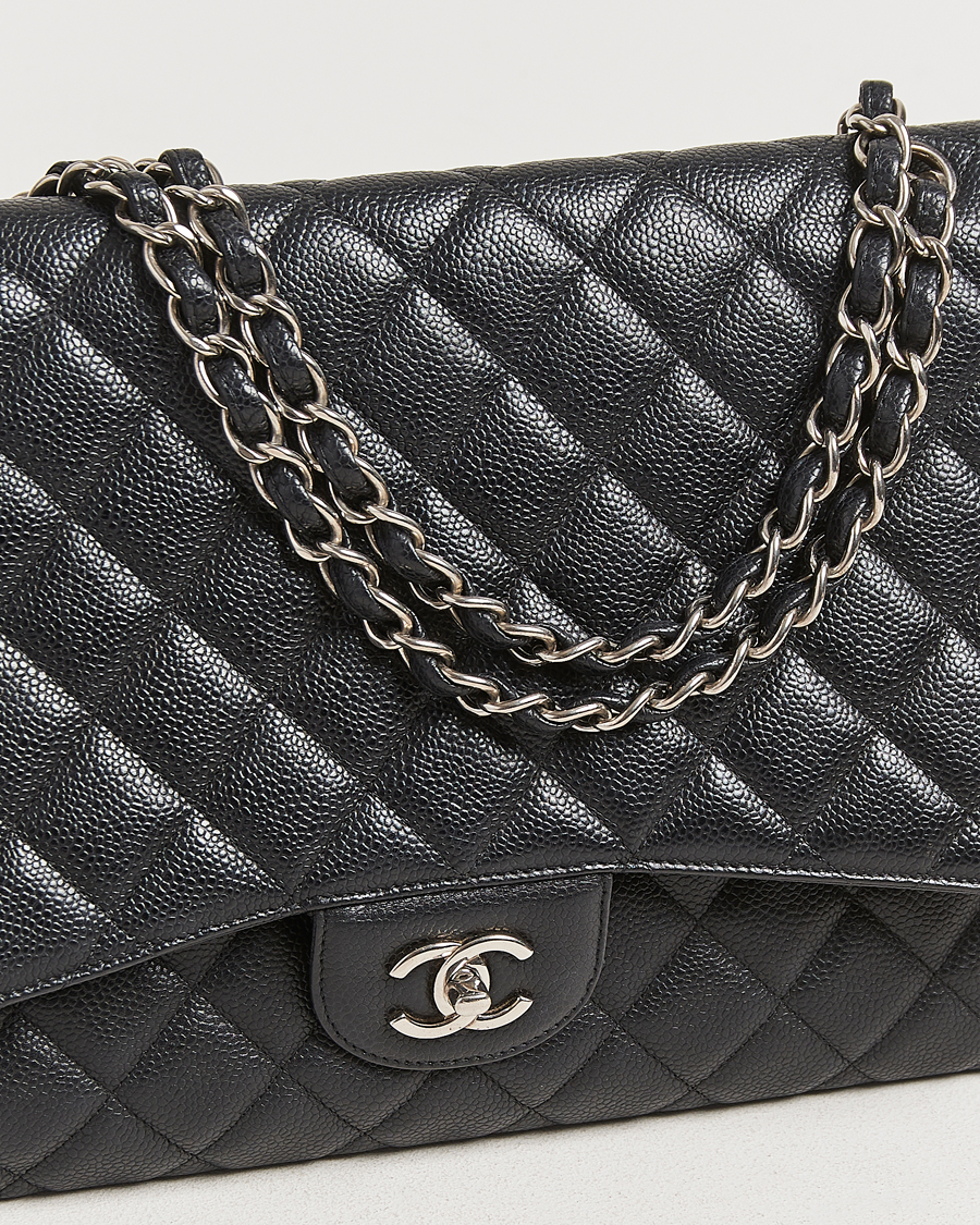 Men | Gifts for Her | Chanel Pre-Owned | Classic Single Flap Maxi Black Caviar