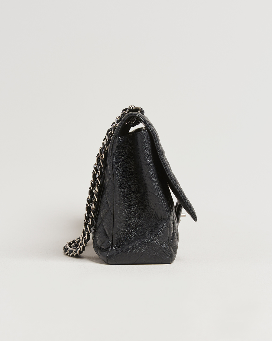 Men | Gifts for Her | Chanel Pre-Owned | Classic Single Flap Maxi Black Caviar