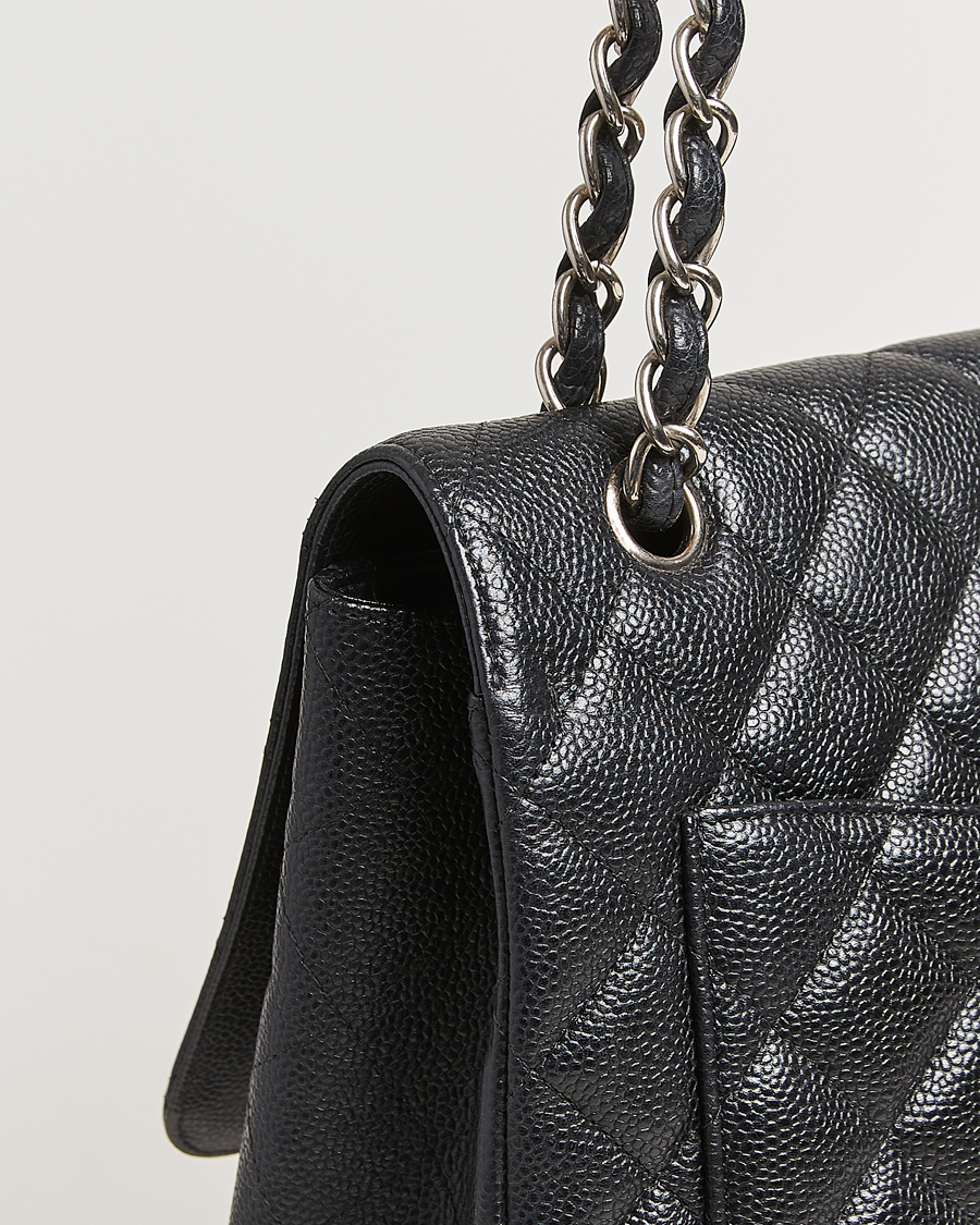 Men | Gifts for Her | Chanel Pre-Owned | Classic Single Flap Maxi Black Caviar