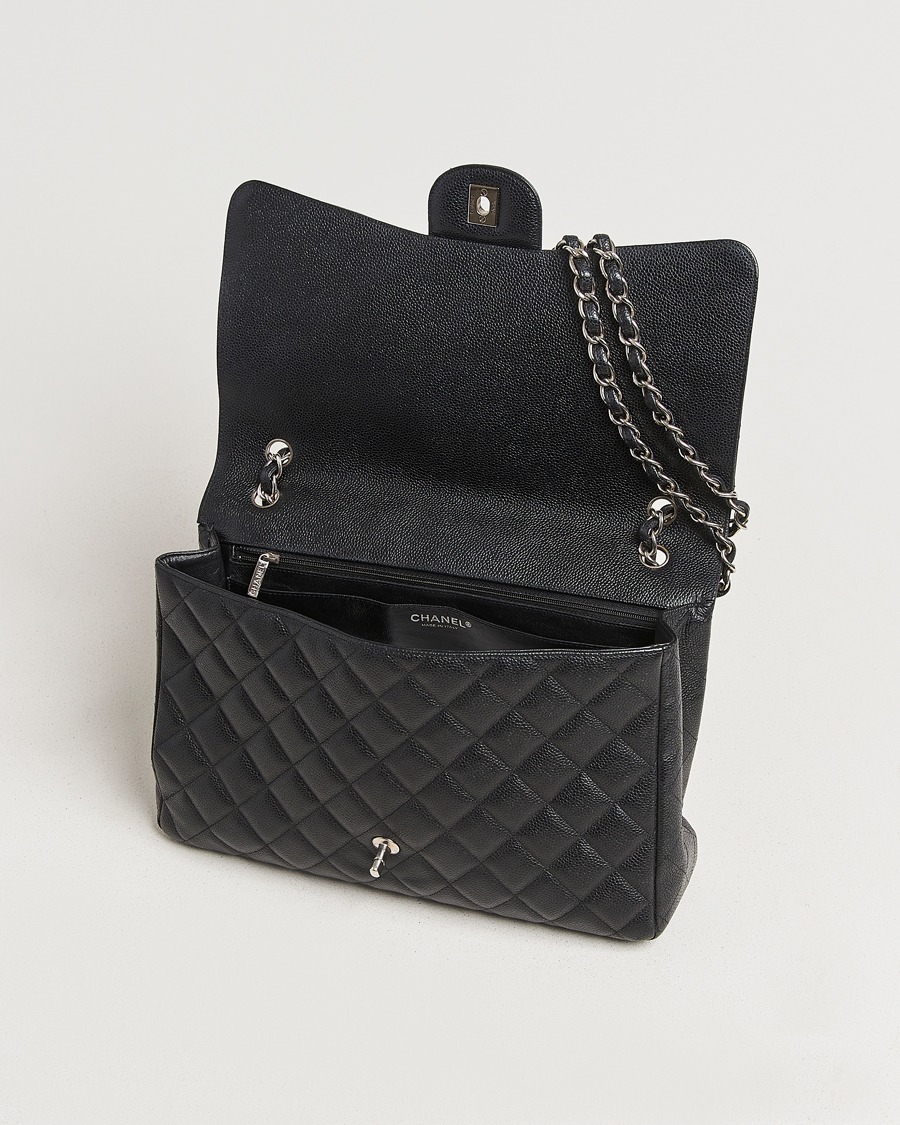 Men | Gifts for Her | Chanel Pre-Owned | Classic Single Flap Maxi Black Caviar