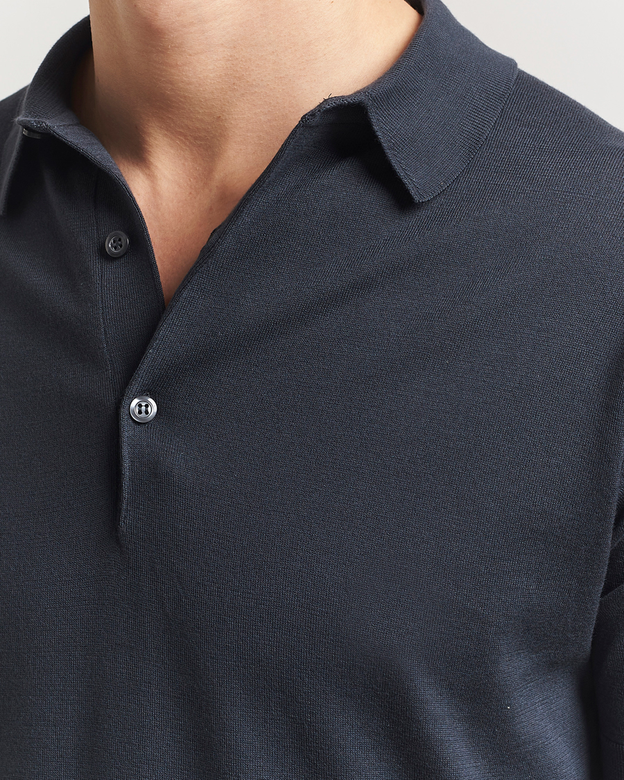 Men | Polo Shirts | John Smedley | Adrian Slim Fit Sea Island Polo Flint