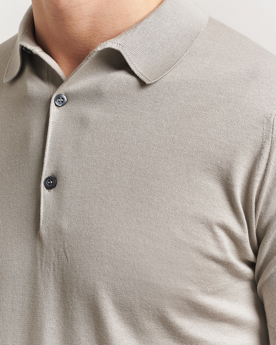 Men | Polo Shirts | John Smedley | Adrian Slim Fit Sea Island Polo Parchment