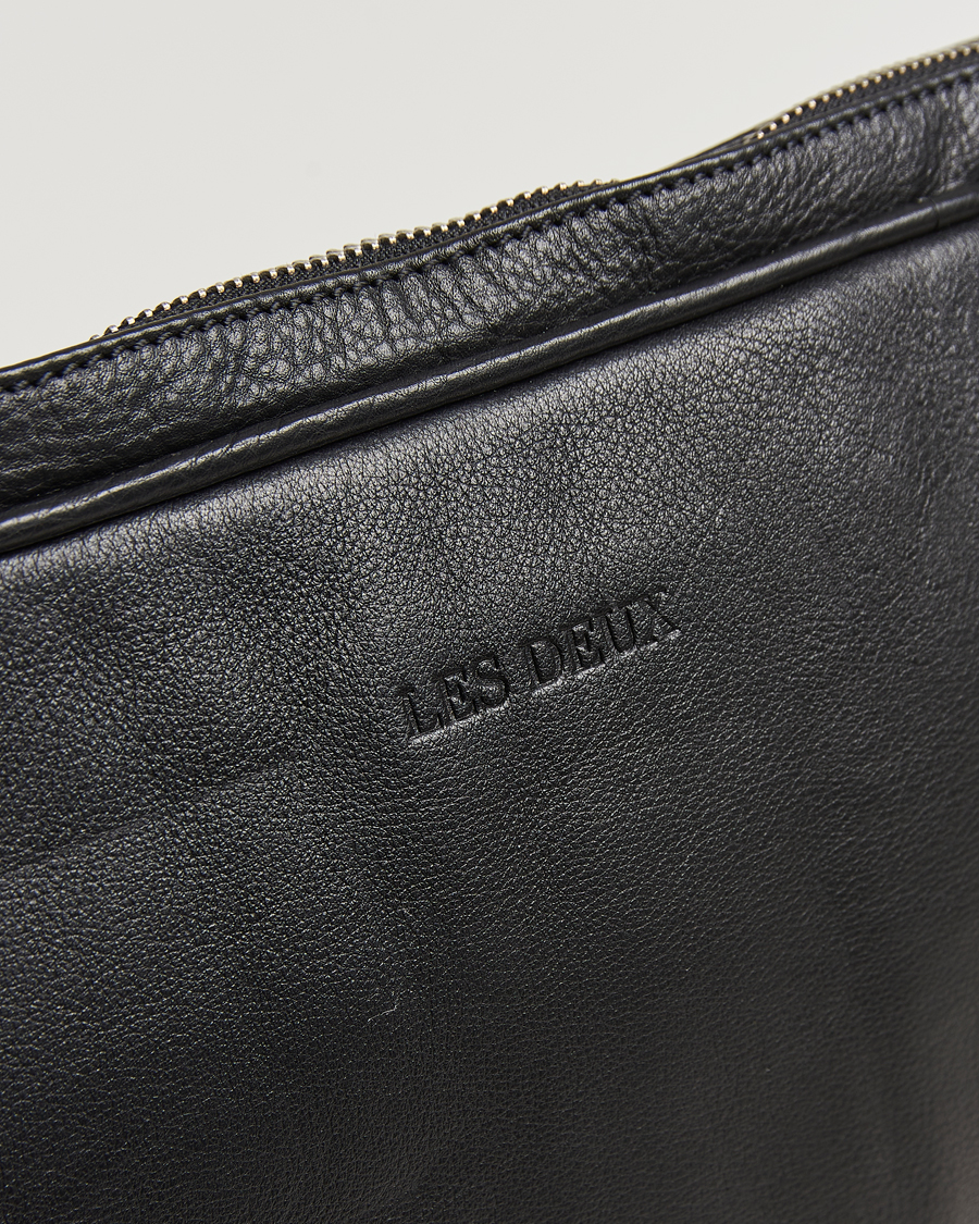 Men | Bags | LES DEUX | Leather Laptop Sleeve Black