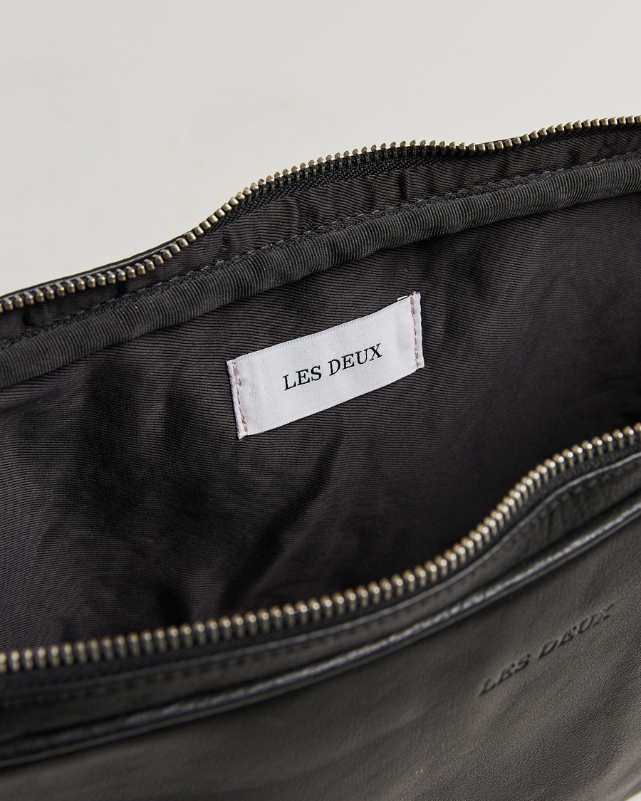 Men | Bags | LES DEUX | Leather Laptop Sleeve Black