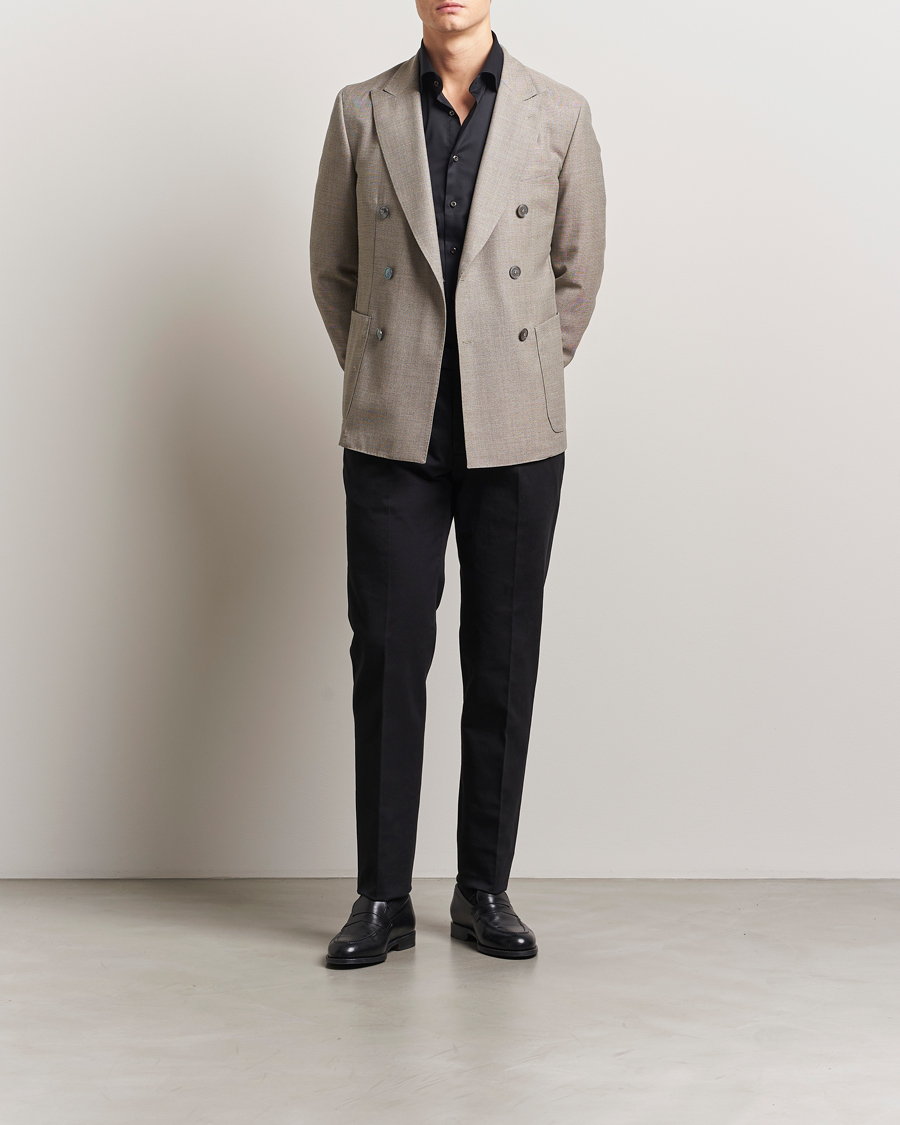 Men | Blazers | BOSS BLACK | Huge Wool Double Breasted Blazer Light Beige