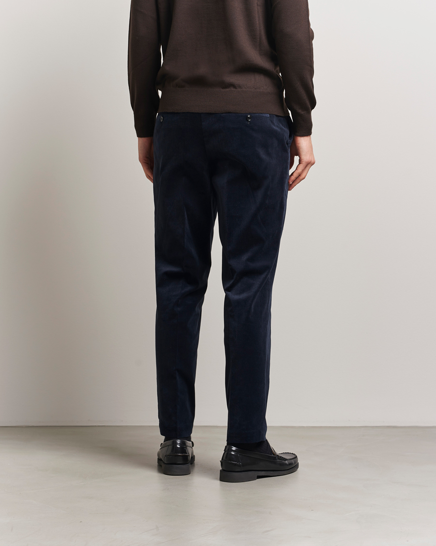 Men | Trousers | BOSS BLACK | Perin Spring Cord Trousers Dark Blue