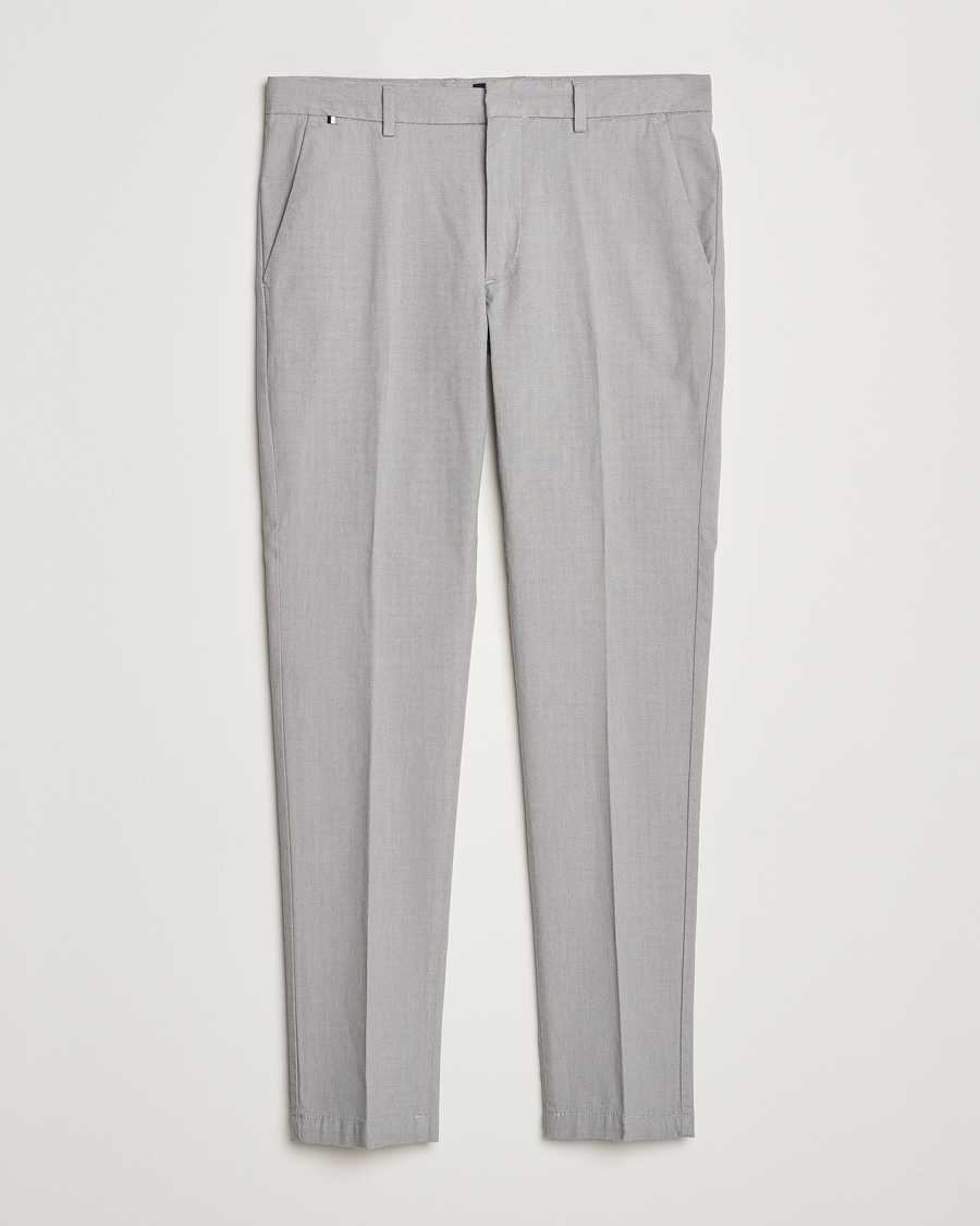 Men | Trousers | BOSS BLACK | Kaito Structured Cotton Pants Dark Grey