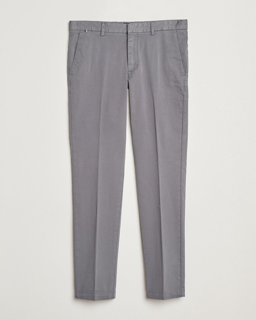 Men | Trousers | BOSS BLACK | Kaito1 Cotton Chinos Dark Grey