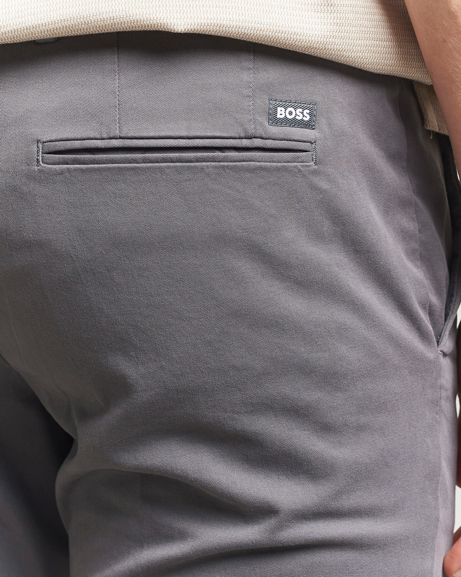Men | Trousers | BOSS BLACK | Kaito1 Cotton Chinos Dark Grey