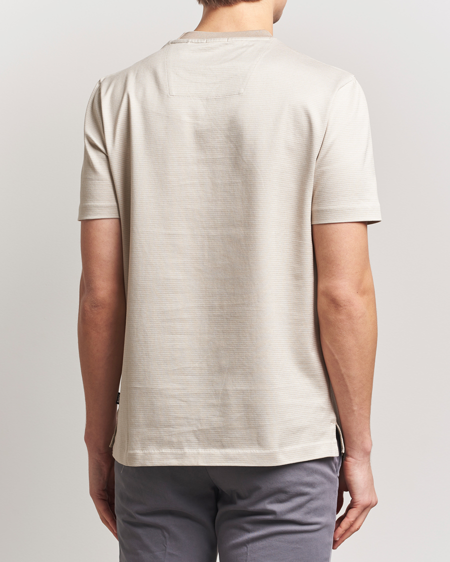 Men | T-Shirts | BOSS BLACK | Thompson Structured T-Shirt Light Beige