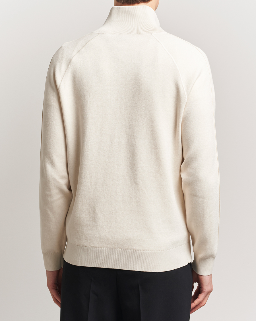 Men | Sweaters & Knitwear | BOSS BLACK | Domico Knitted Full Zip Open White