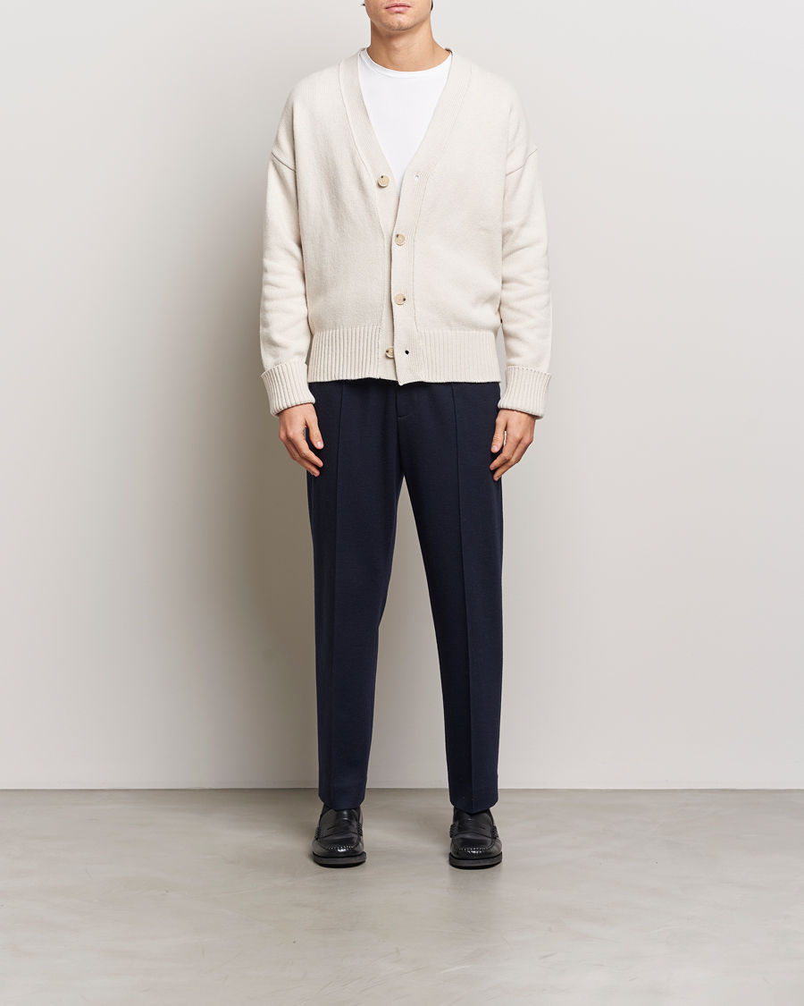 Men | Sweaters & Knitwear | BOSS BLACK | Bellaco Knitted Cardigan Open White