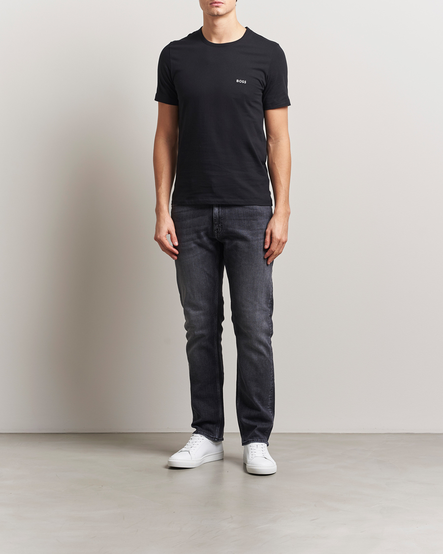 Men | T-Shirts | BOSS BLACK | 3-Pack Crew Neck T-Shirt Black/White/Green