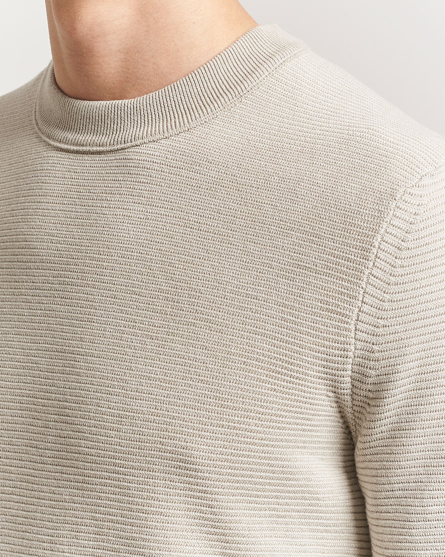 Men | Sweaters & Knitwear | BOSS ORANGE | Aspoki Structured Knitted Sweater Light Beige