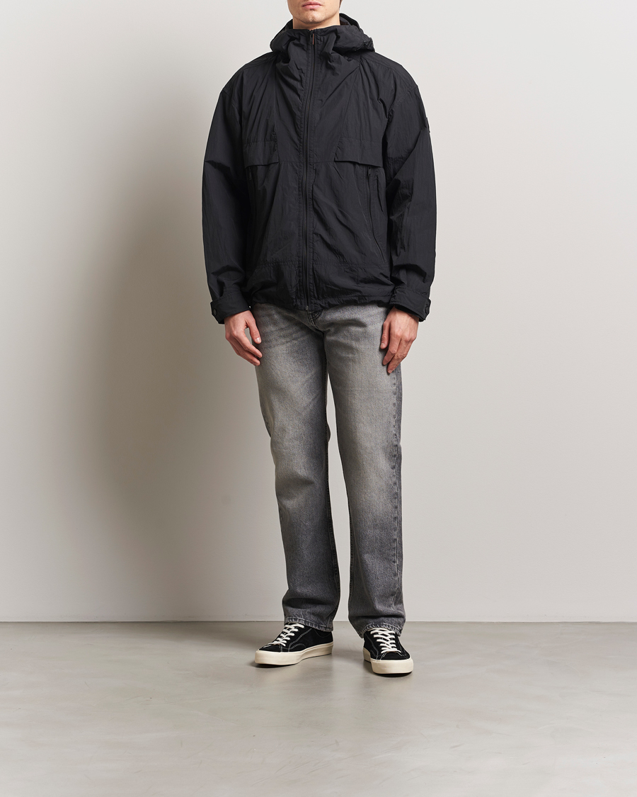 Men | Coats & Jackets | BOSS ORANGE | Obosco Nylon Hooded Jacket Black
