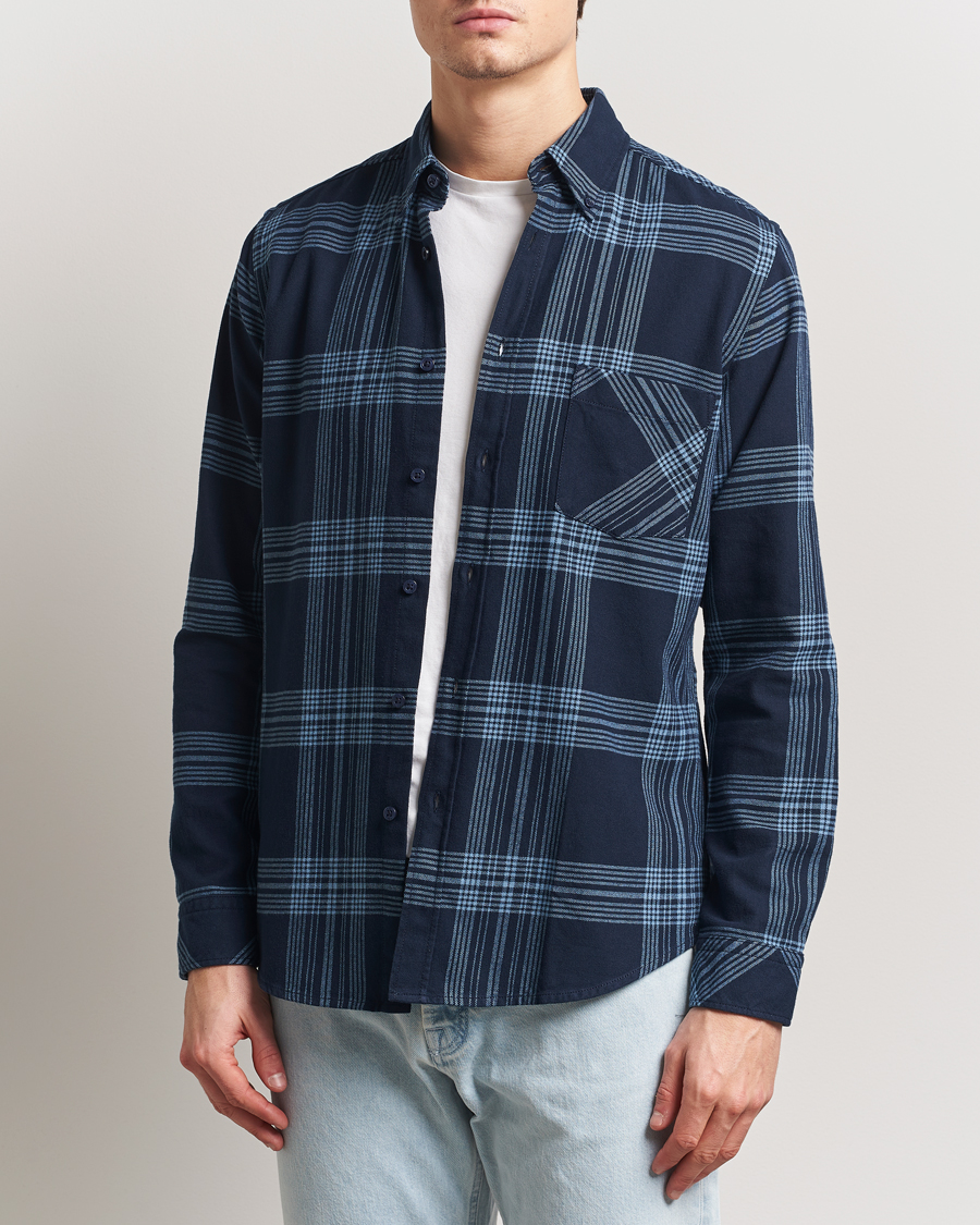 Men | Shirts | BOSS ORANGE | Rickert Checked Shirt Dark Blue