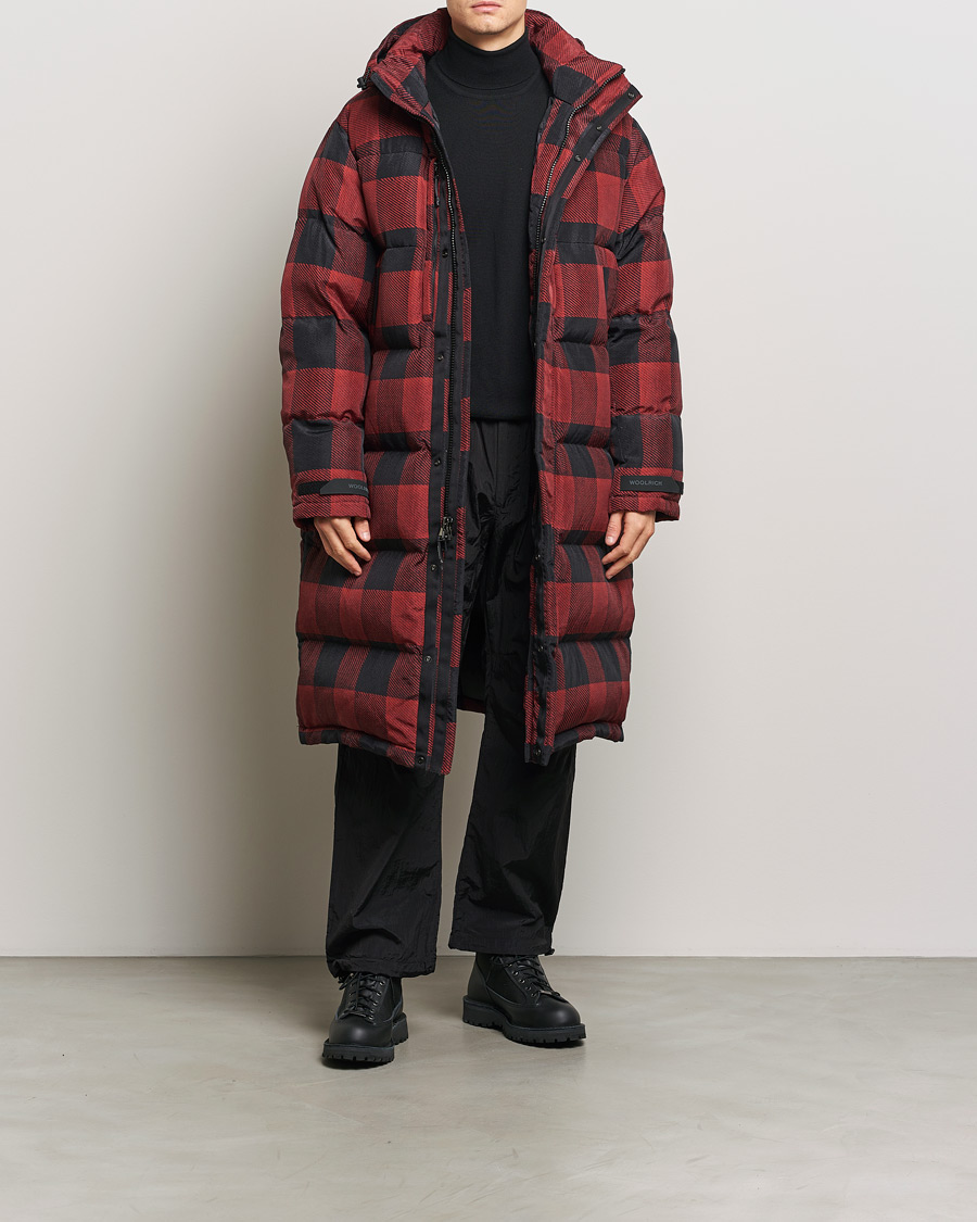 Men | Coats & Jackets | Woolrich | Quilted Check Parka by Todd Snyder Red/Black