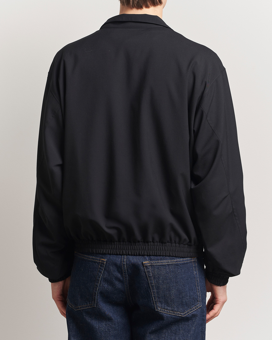 Men | Coats & Jackets | Auralee | Wool Zip Bomber Jacket Black