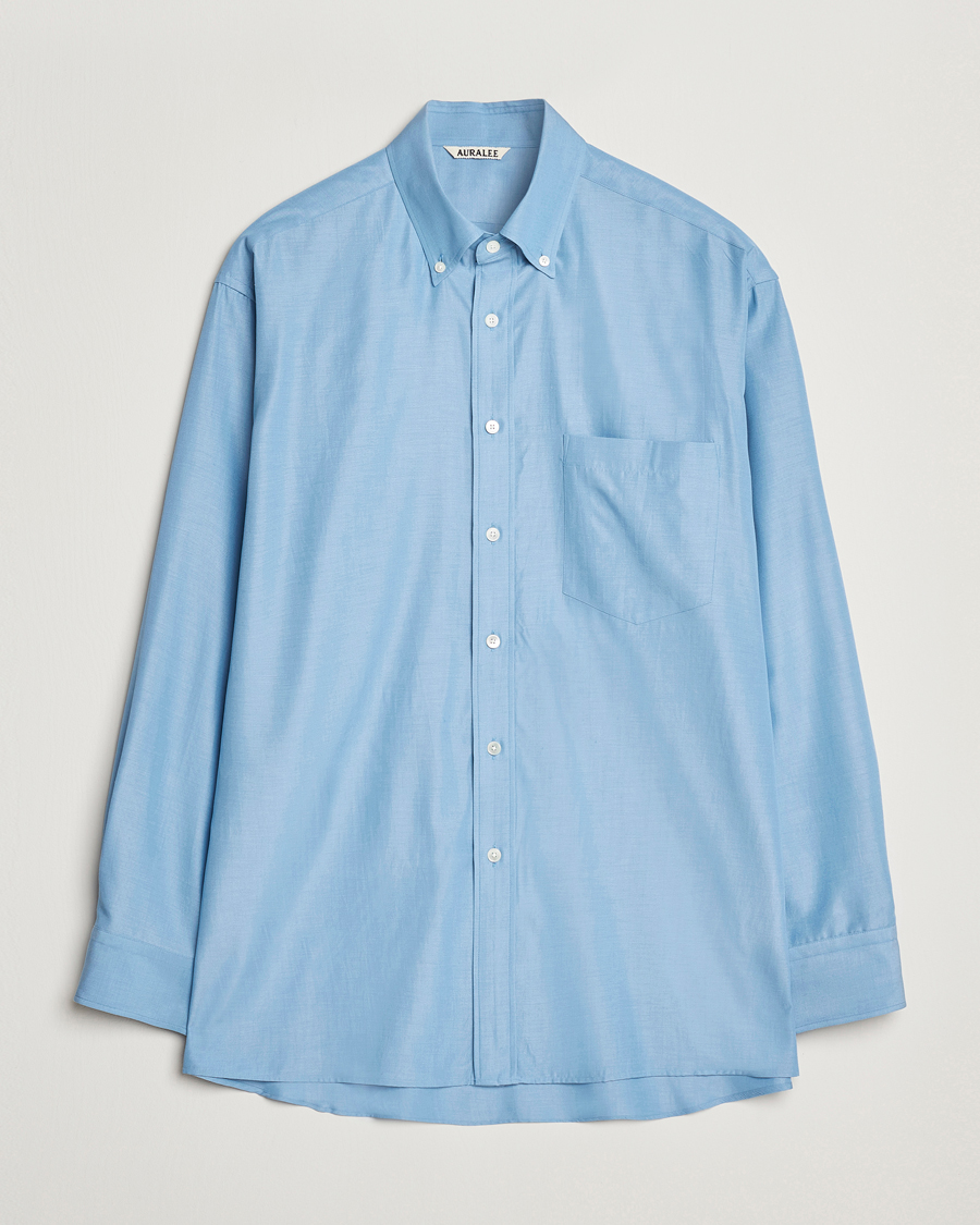 Men | Shirts | Auralee | Button Down Shirt Sax Blue