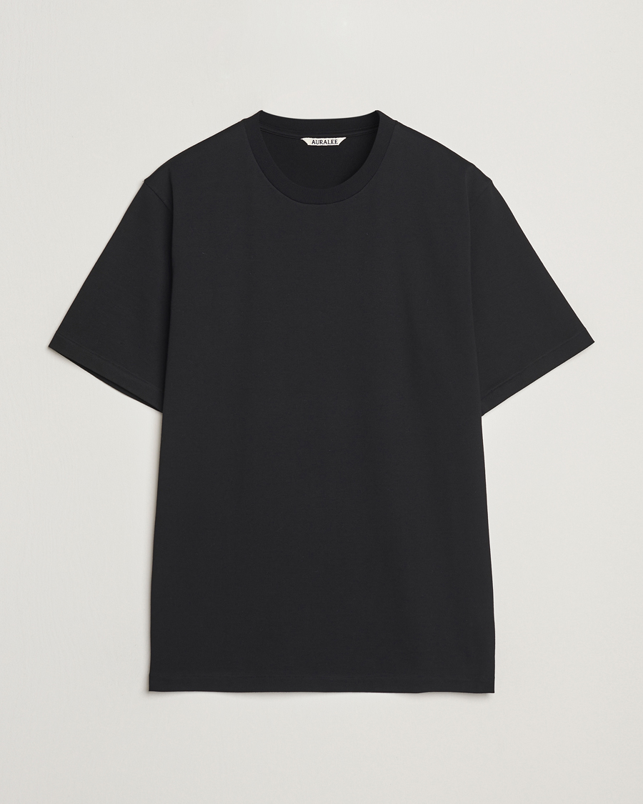 Men | T-Shirts | Auralee | Luster Plating T-Shirt Black