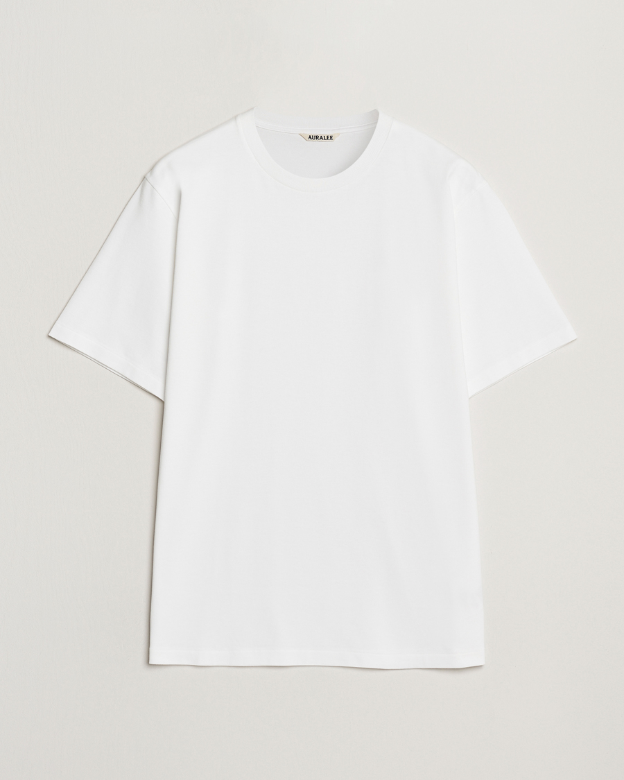Men | T-Shirts | Auralee | Luster Plating T-Shirt White
