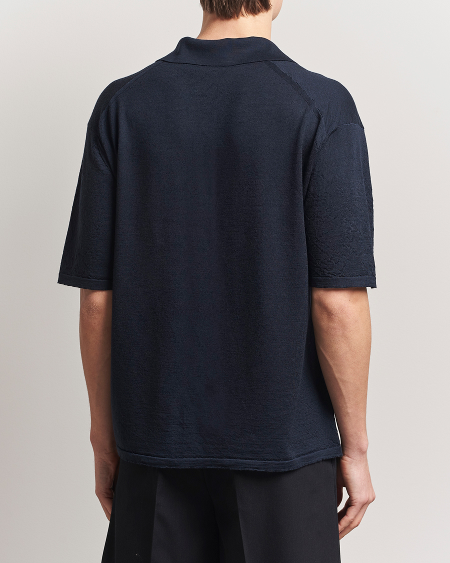 Men | Sweaters & Knitwear | Auralee | Wool Knit Polo Navy