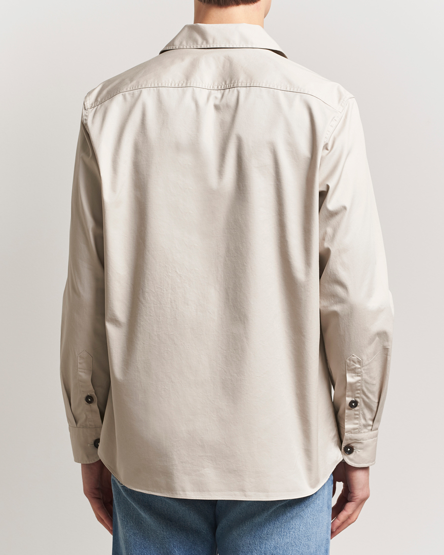 Men | Shirts | Grigio | Cotton Overshirt Beige