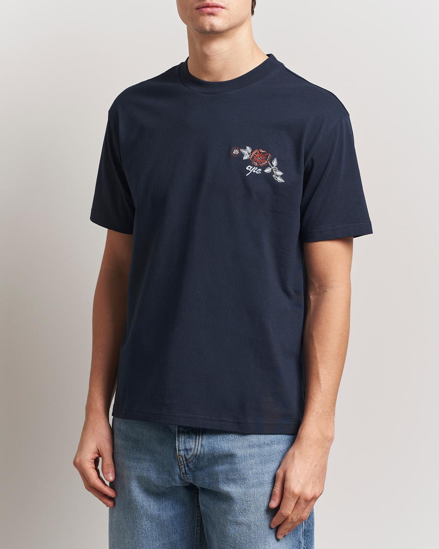 Men | T-Shirts | A.P.C. | Oscar Embroidered T-Shirt Dark Navy