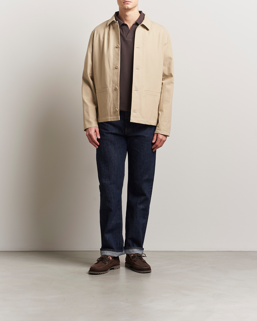 Men | Coats & Jackets | A.P.C. | Rodney Textured Cotton Overshirt Beige