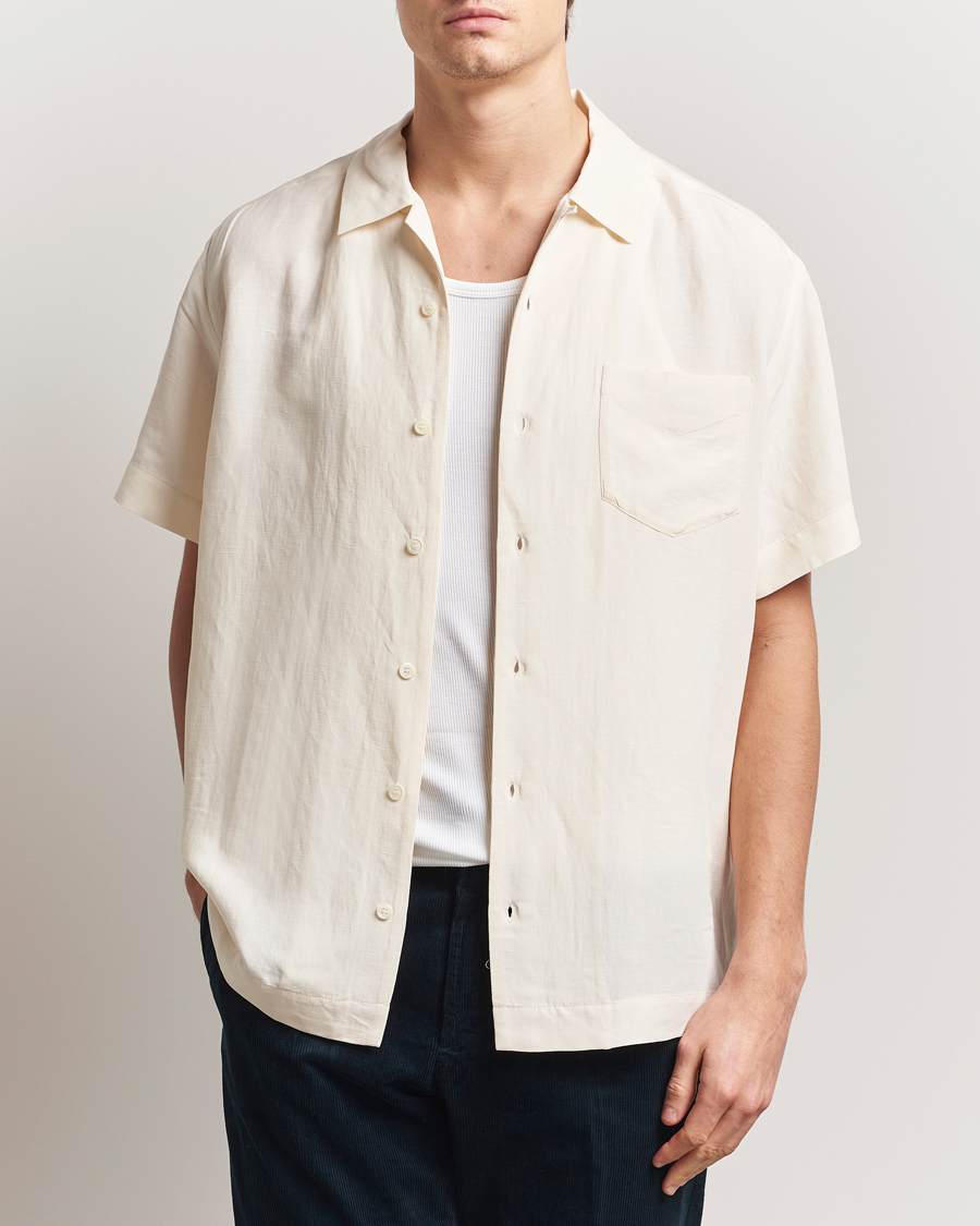 Men | Shirts | A.P.C. | Roy Woven Short Sleeve Shirt Ecru